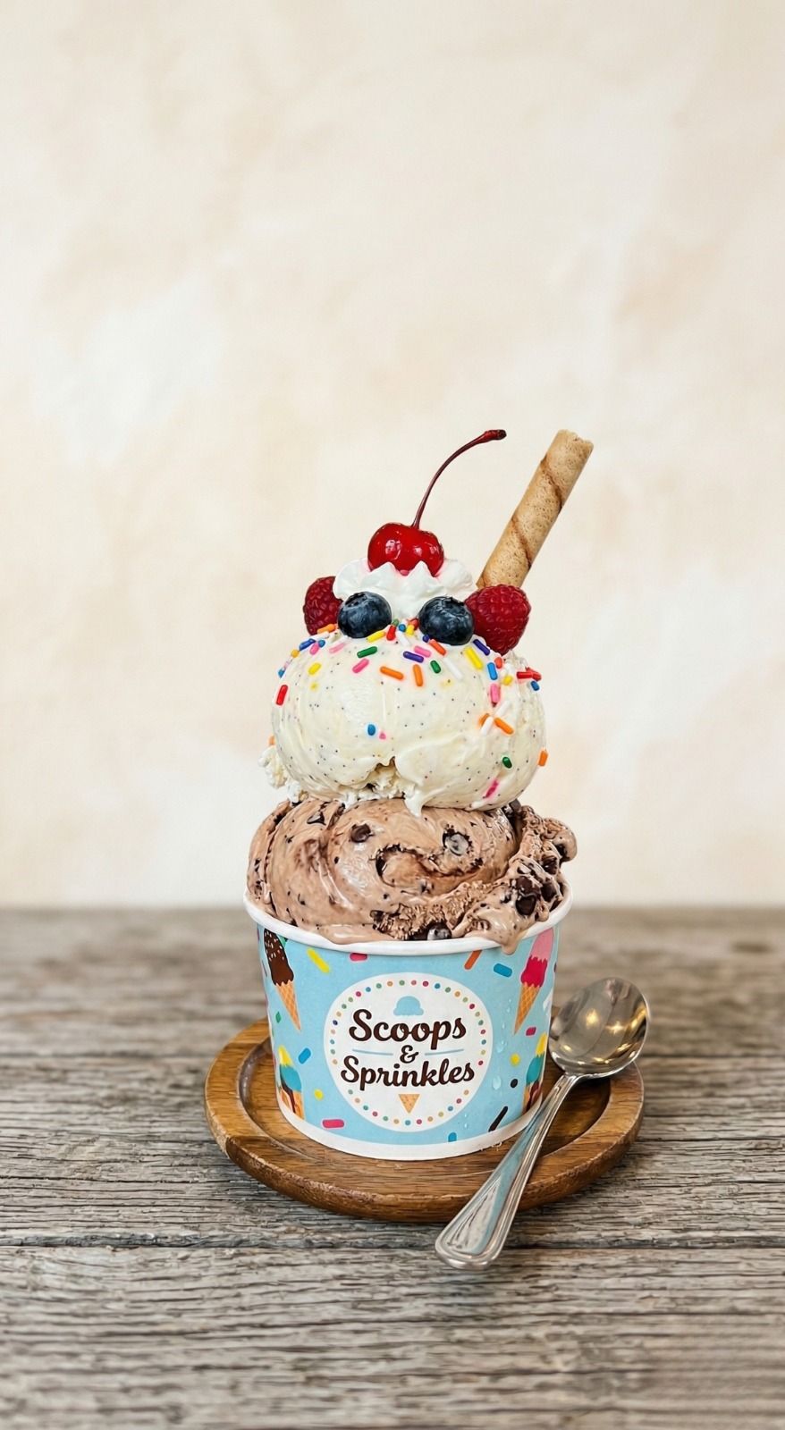Ice Cream Double Scoop Cup