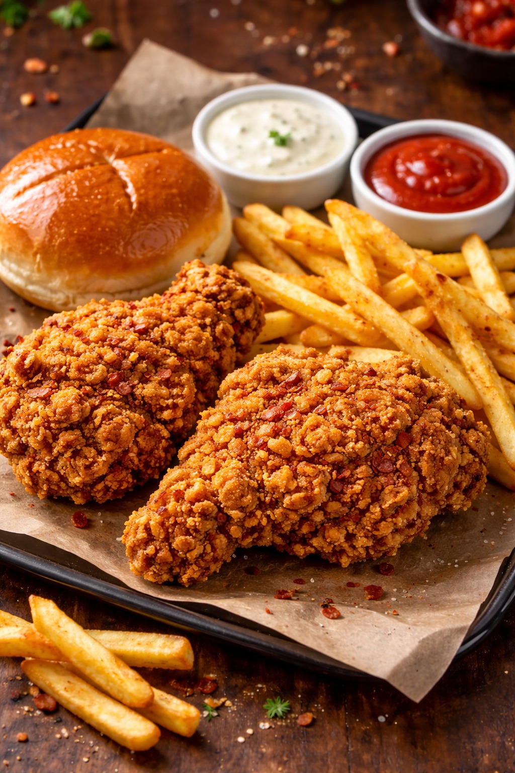 2 PCs Spicy Fried Chicken